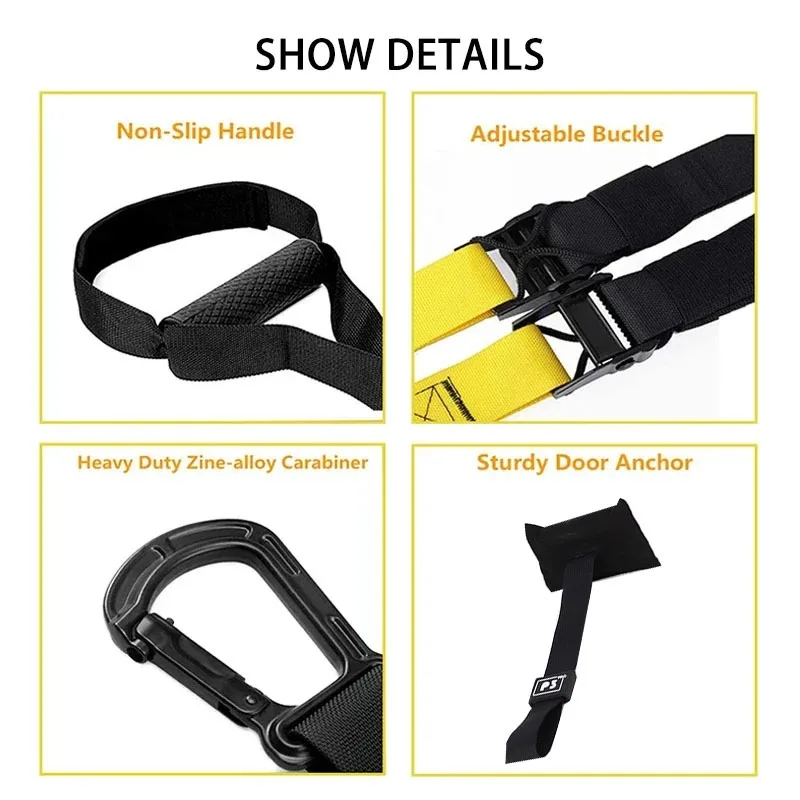 Suspension Training Band Fitness Strength Power Suspension Trainer Adjustable Yoga Belt Wall Mount Professional Trx Tensioner resistance bands,pull up assistance bands,resistance band,fitness tension rope,resistance strap,yoga stretch strap,suspension training strap