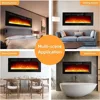 Electric Fireplace Inserts Wall Fireplace Electric with Remote Control Electric Fireplace Wall Mounted Recessed with Fake Log 5