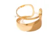 Fashion Simple Open Adjustable Jewelry Bracelet Metal 18k PVD Gold-plated Waterproof Colorfast Accessories Bangle 6