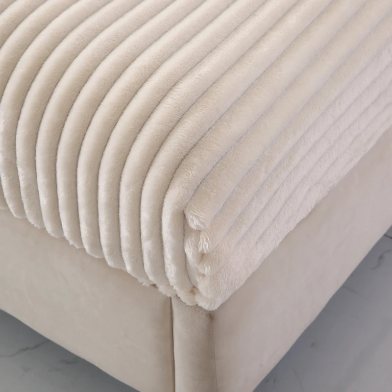 1Pc Faux Fur Velvet Fitted Sheet Soft Plush Bedcover Mattress Cover With All-around Elastic Rubber Band Bed Sheet Warm Bedsheets 3