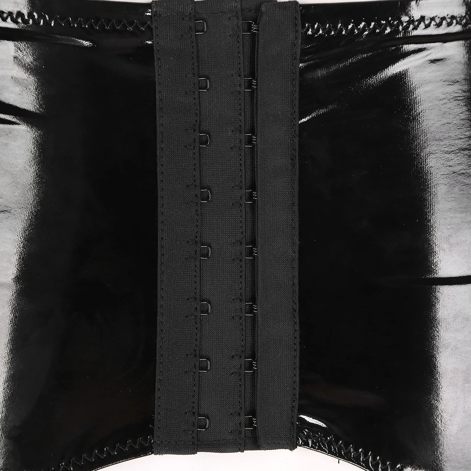 Womens Patent Leather Garters with Metal Clips Lingerie Nightwear Club Stage Performance Costume