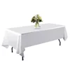 White Table Cloth Waterproof Anti Scratch Polyester Tablecloth Decorative Washable Fabric Table Cover Home Dining Buffet Party 2