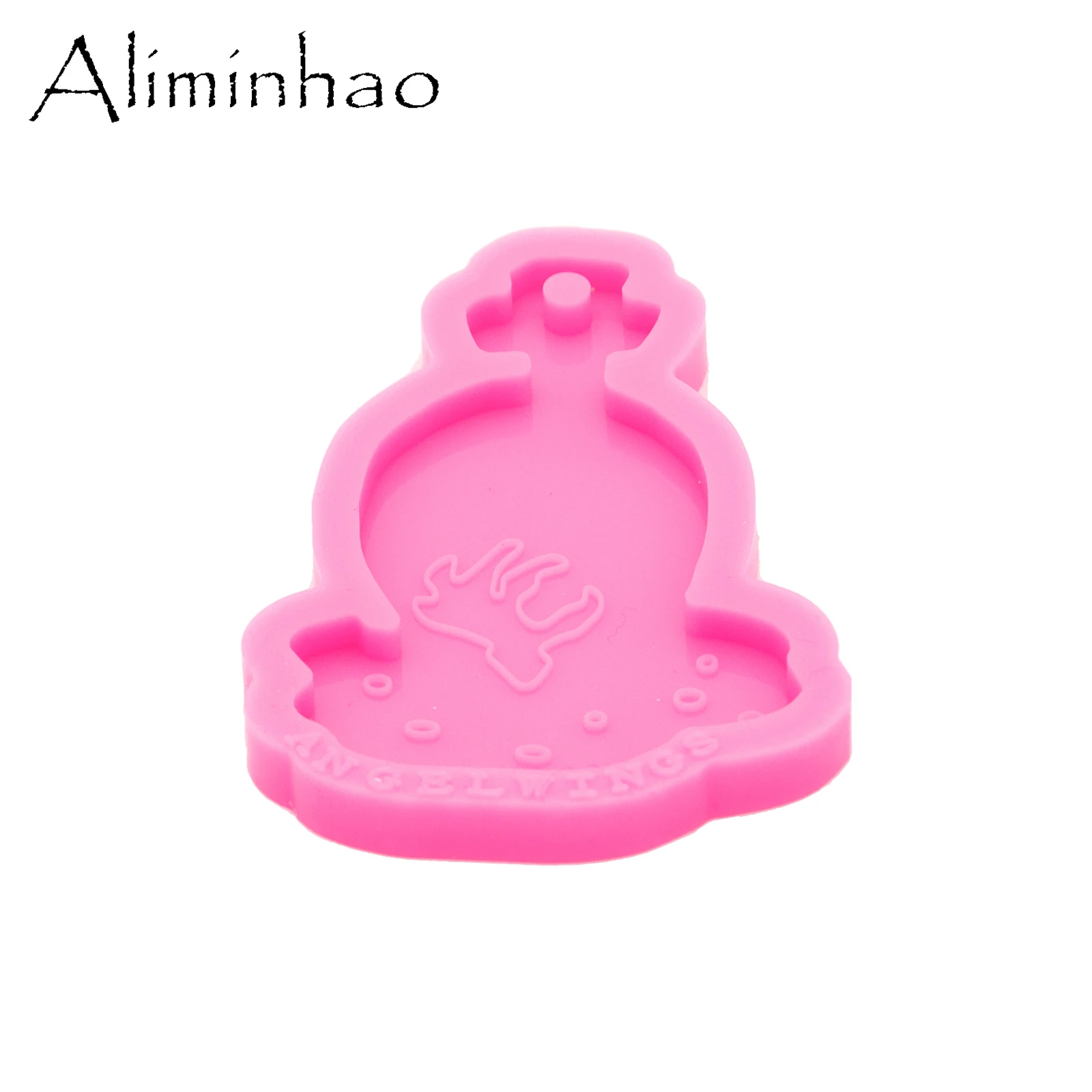 Dy0679 Hochglanz harz Halloween Hexe/Katze/Schädel Schlüssel bund Form Epoxy Handwerk Silikon Kürbis Schlüssel form Formen DIY Schmuck herstellung – Detail 14