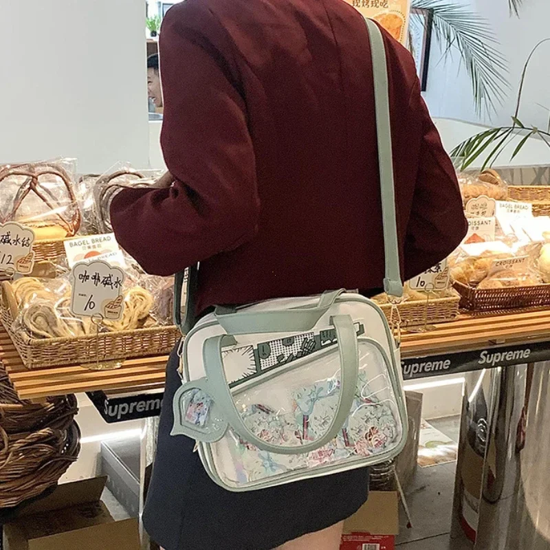 Japanese Comic Tote JK High School Girls Shoulder Bag Small PU Itabag Women College Student Crossbody Bags Ita Bag with Insert