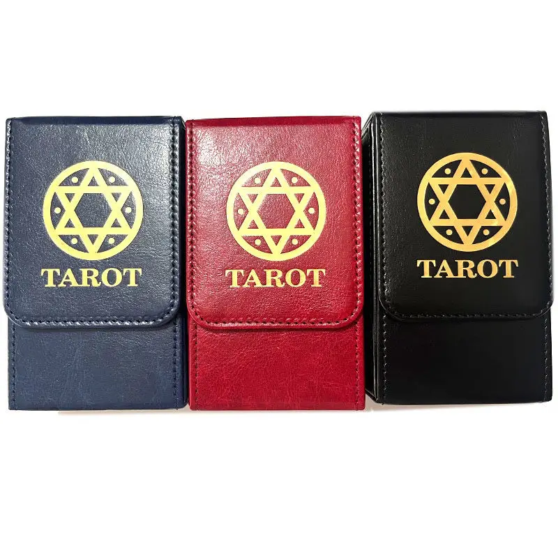 

Tarot card storage box Double leather collection Board game card box Large-Capacity Design Holds about 95 Pages Tarot Sleeves