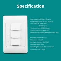 Tuya WiFi Smart Wall Light Switch No Neutral Wire &Neutral Wire Push Button Physical Light Switches US/AU for Alexa Google Home - Image 6