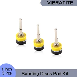 1 Inch Hook and Loop Sanding Discs Pad Kit with 3 x Foam Buffering Pad 3 x Backing Pad 1 inch 3 x 1/4 Inch Shank Drill Adapter