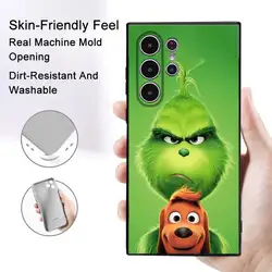 Festive Grinch - Inspired Frosted Soft Phone Case Cover - Samsung S20 Plus (Z8)