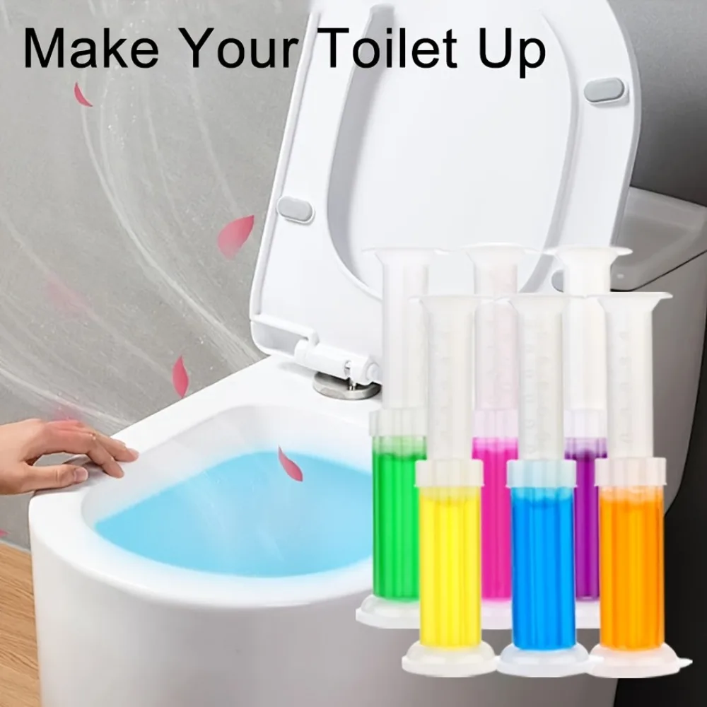 6pcs, toilet cleaning printing, floral toilet deodorization, deodorization gel, suitable for toilets, bathrooms, kitchens