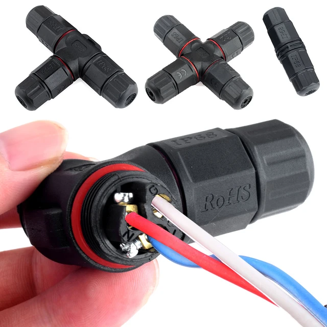 Cable Wire Connector IP68 Waterproof 2/3/4 Pin Junction Outdoor