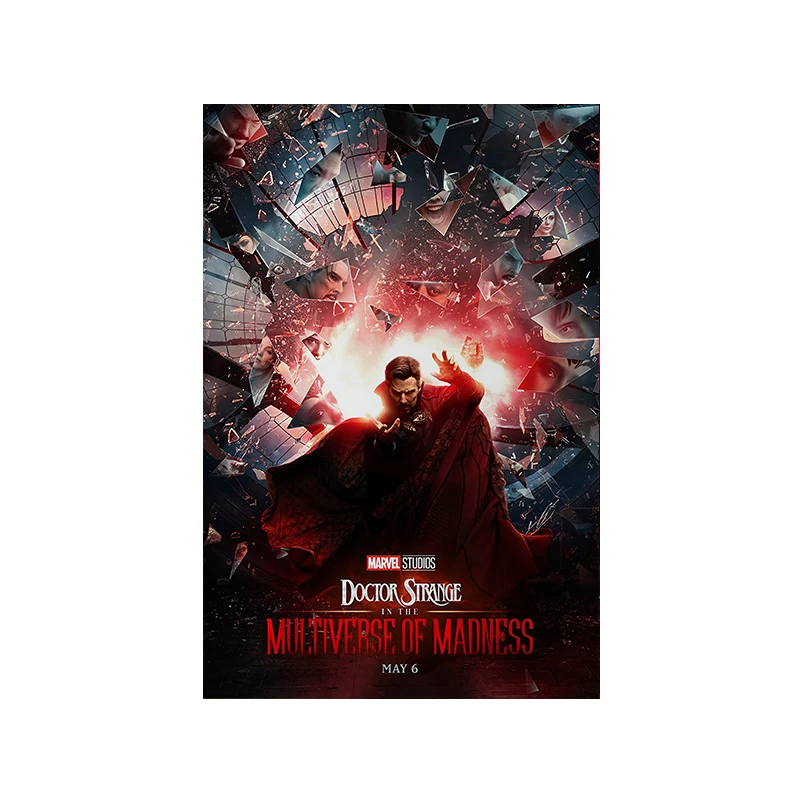 thumbnail image 1 of Disney Avengers Doctor Strange In The Multiverse Of Madness Movie Poster Superhero Scarlet Witch Canvas Painting Wall Art Decor, 1 of 5