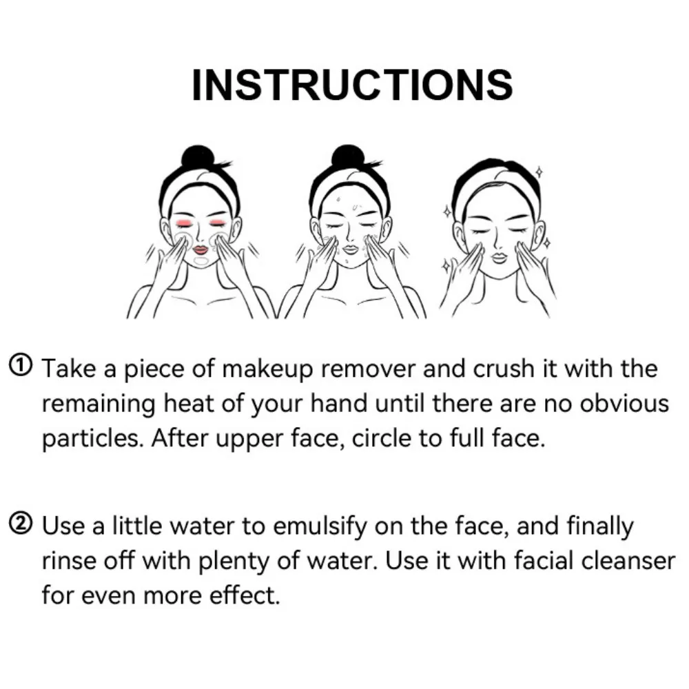 8PCS Makeup Remover Travel Pack Cheese Pack Clear Makeup Remover Mild Eye and Lip 3 In 1 Solid Makeup Remover Oil Portable Set 4