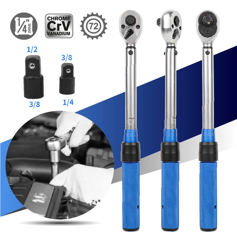 

1/4 Torque Wrench Bicycle Torques Key Mini Spanner High Precision Square Drive Ratchet Professional Car Automotive Tool For Bike