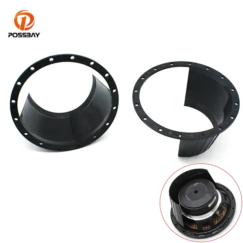 1 Pair 6.5 Inch Black Red Car Door Audio Speaker Ring Waterproof Cover Plastic Rust Protector Pad Universal Accessories