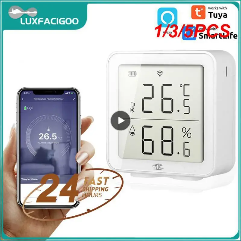 

1/3/5PCS Camason Tuya WIFI Temperature and Humidity Sensor Indoor Hygrometer Thermometer Detector Support Alexa Home