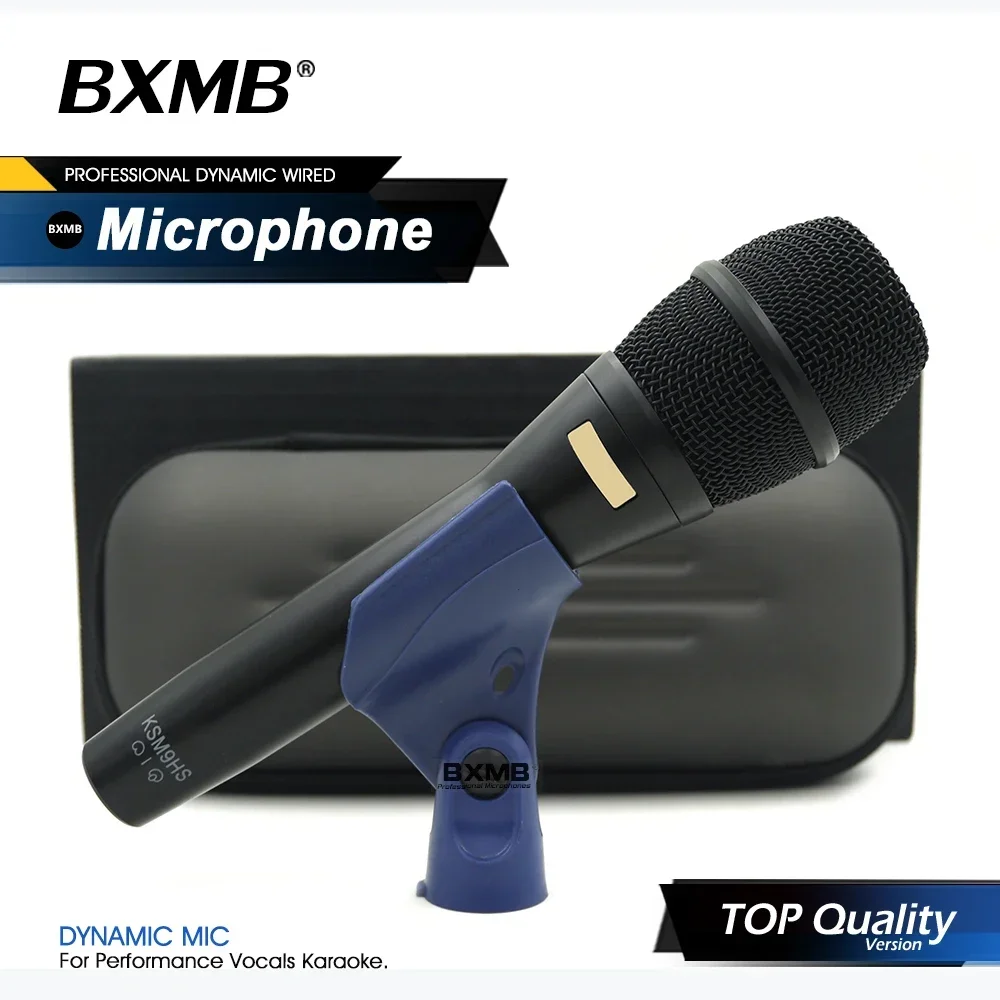 

Black/White Box KSM9 Professional Wired Microphone KSM9B Super-cardioid Handheld Mic For Live Vocals Karaoke Studio Stage