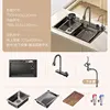 304 Stainless Steel White Dish Basin Intelligent Digital Display Kitchen Sinks Nano Large Single Slot Sinks Kitchen Accessories 4