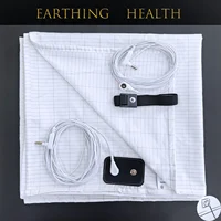 Earthing Bed Sheet with Conductive Silver Fiber Grounded Antistatic Health Protection Fabric Release Static White 1