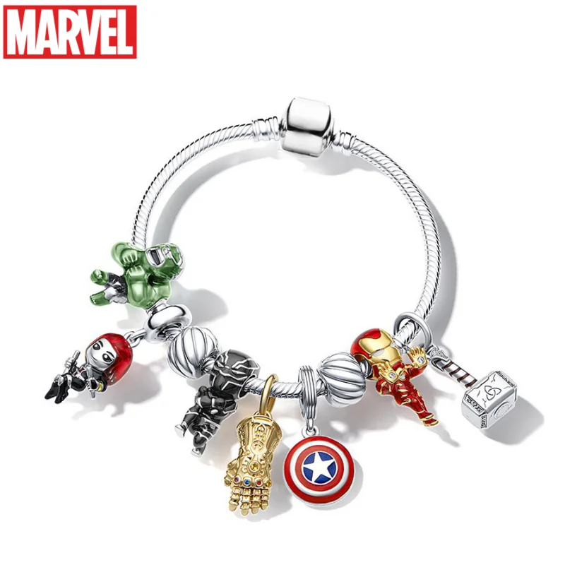 

Украшения из бисера Мстители из комиксов Marvel Thor, браслеты, украшения «сделай сам», подвески Капитан Америка, Железный человек, Халк, молоток, подарки