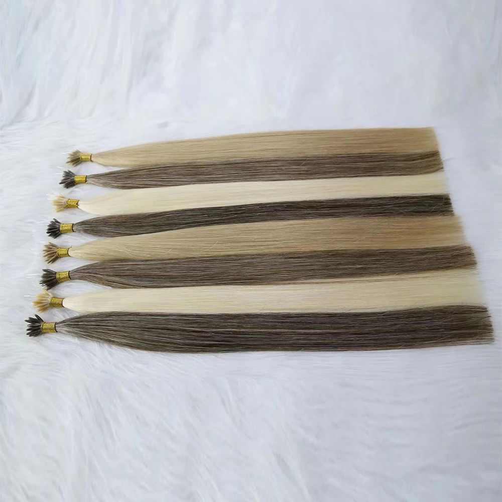 Extensioni di Capelli Umani Pre-Bonded con Punte Elastiche Nanotips, Capelli Remy Vergini con Cuticole Allineate - immagine 6