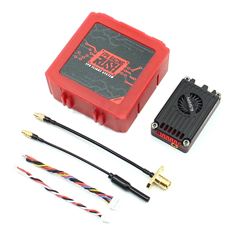 RUSH TANK MAX SOLO 5.8GHz 2.5W High Power 48CH VTX Video Transmitter Cooling Fan with CNC shell For RC FPV Long Range Fixed-wing