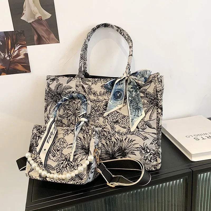  2023 NEW Jacquard Embroidery Luxury Fashion Tote Bag