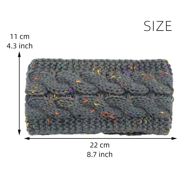 Knitted Turban Headwrap Winter Girls Hairband Ear Protection Ear Warmer Hair Band Accessories Wide Edge Cross Knitted Headband
