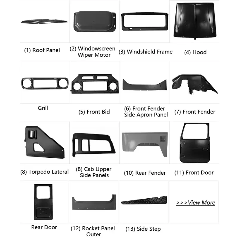 

Land cruiser 40 series FJ45 BJ45 hj45 Custom class roof door fender hood bonnet steel body panels/pcs