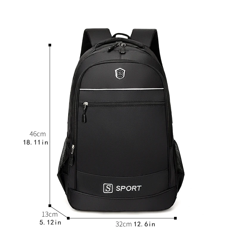Men's laptop backpack | Large capacity, multiple zippered pockets, adjustable padded shoulder strap and mesh side pockets, suita