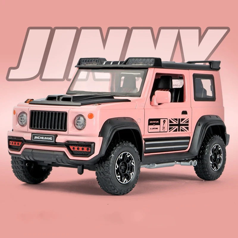 1:18 SUZUKI Jimny Off-Road Alloy Car Diecasts & Toy Vehicles Car Model Wheel Steering Sound and light Car Toys Gifts 3
