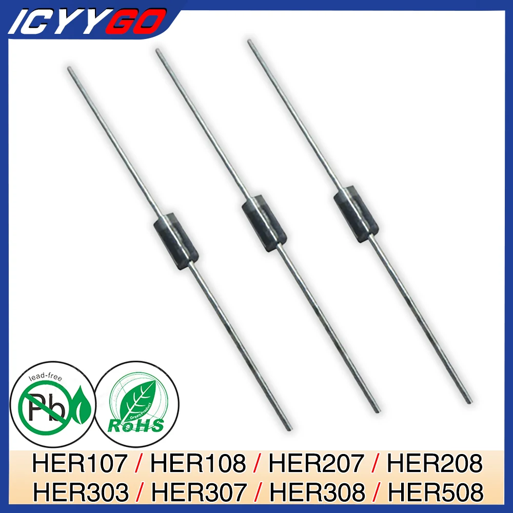 Uf4004 Uf4005 Uf4007 Uf5402 Uf5404 Uf5408 Do-41 Do-201Ad Uf 4004 4005 4007 5402 5404 5408 Raddrizzatore A Diodi A Recupero Ultra Rapido