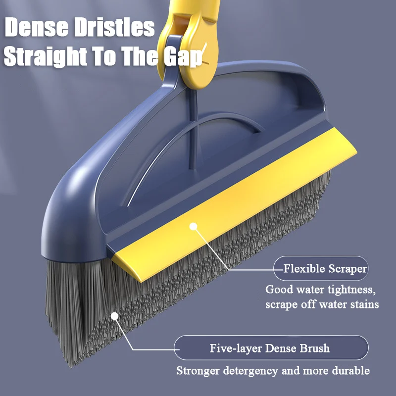 Floor Scrub Brush With Adjustable Long Handle, 1 Multifunctional