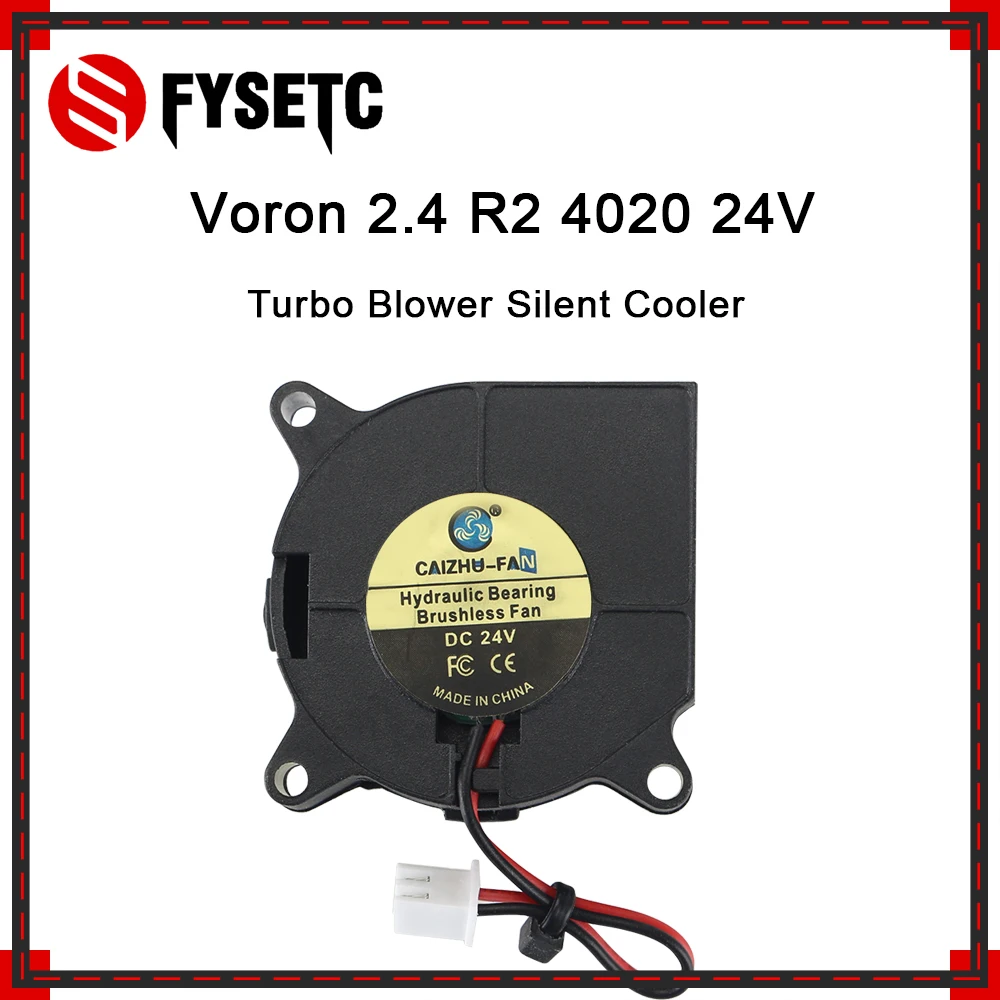 4020 24V Cooling Fan Turbo Blower Silent Fan 3D Printer Parts 2Pin For Voron 2.4 R2 Extruder DC Cooler Blower Part Black Fans