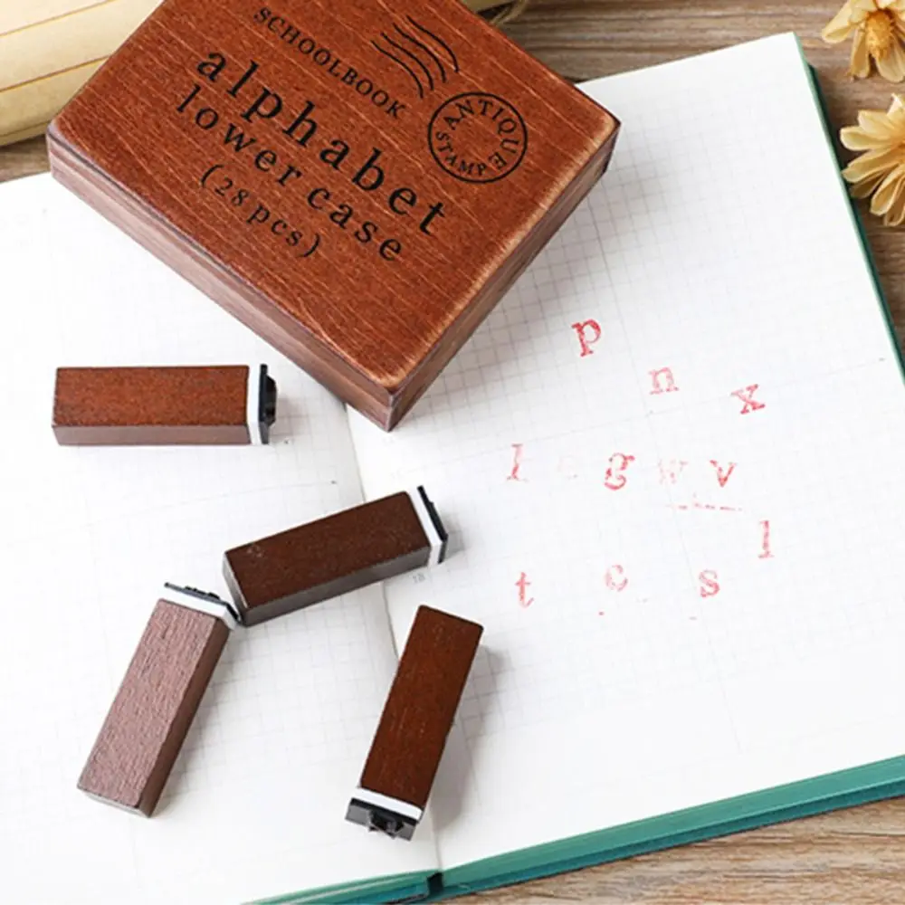 

Scrapbooking Postcards Journals Hand Account Alphabet Stamps Set Decorative Stamps DIY Decoratoration Rubber Letter Stamps