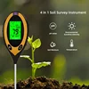 Soil PH Meter Tester Soil Tester PH Moisture meter Temperature Sunlight Intensity measurement Analysis Soil Acidity Test 4 in 1 1