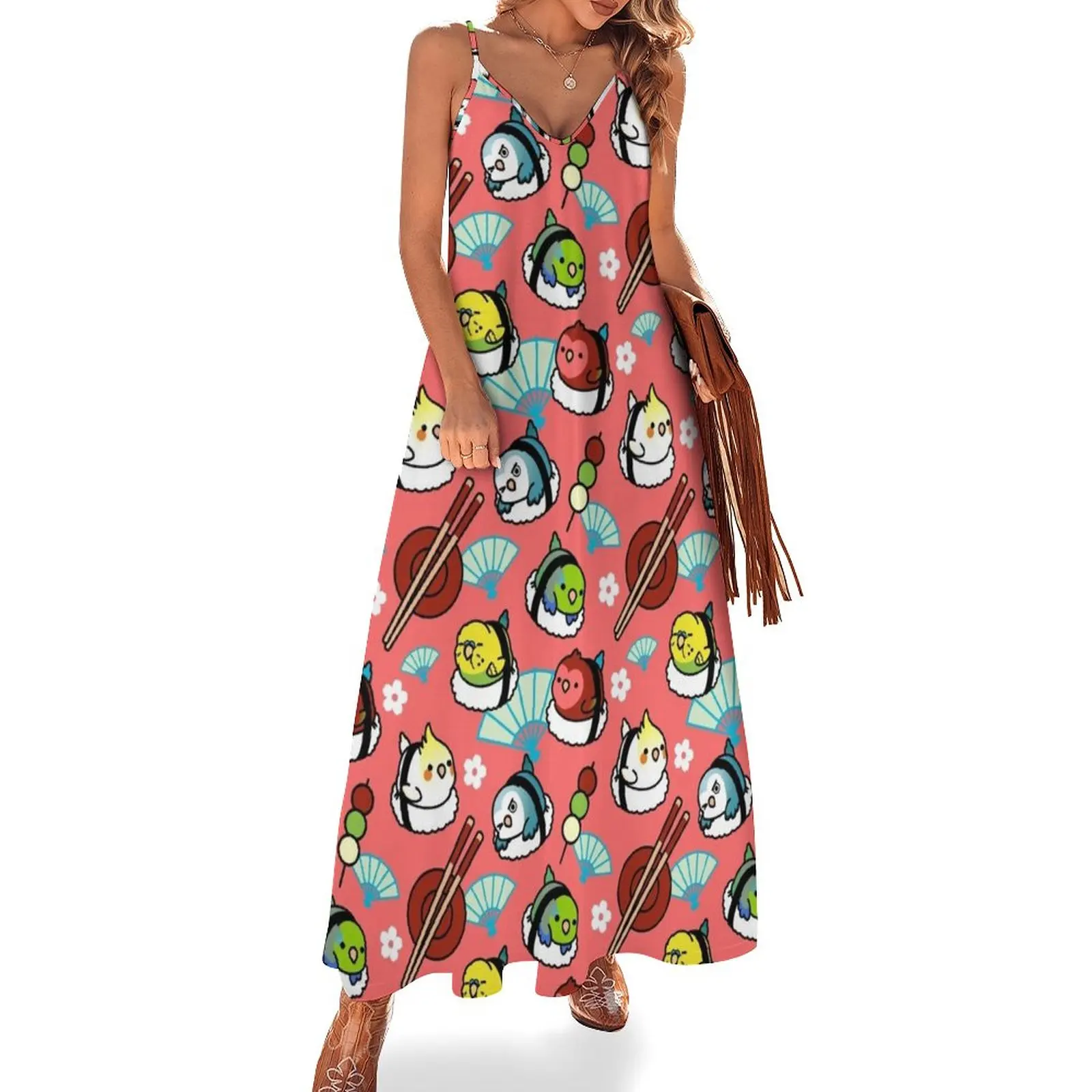 

New Sushi Time with Cody the Lovebird & Friends Sleeveless Dress summer dress daily summer clothes for women