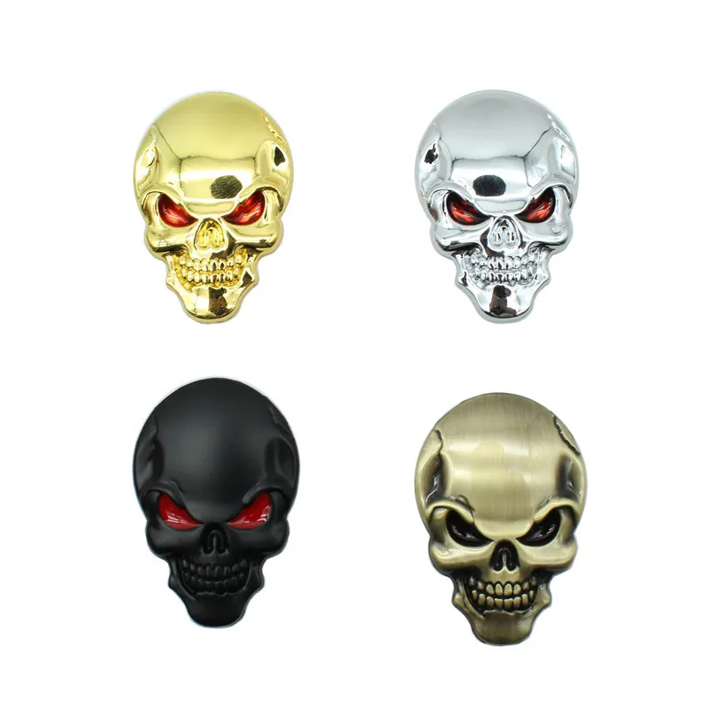 

Car Stickers Car Accessories Car Gadget Car Personalized Stickers Skull Logo Metal Stickers Skull Stickers Side Door Stickers