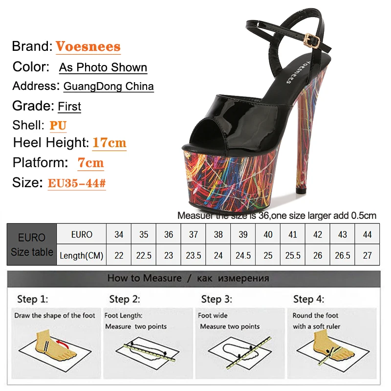 17CM Summer Shoes Women luxury Sandals Platform Ladies Shoes Stripper Womens High Heels Geometric Fluorescent Night light Heels