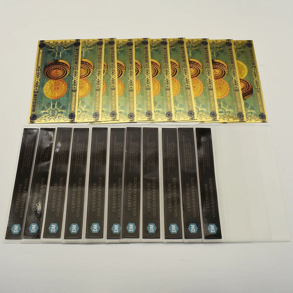 하나의 BITCOIN 골드 지폐 미국 사향 지원 통화 재미 파티 게임 돈 가짜 monney 홈 인테리어 도매 항목