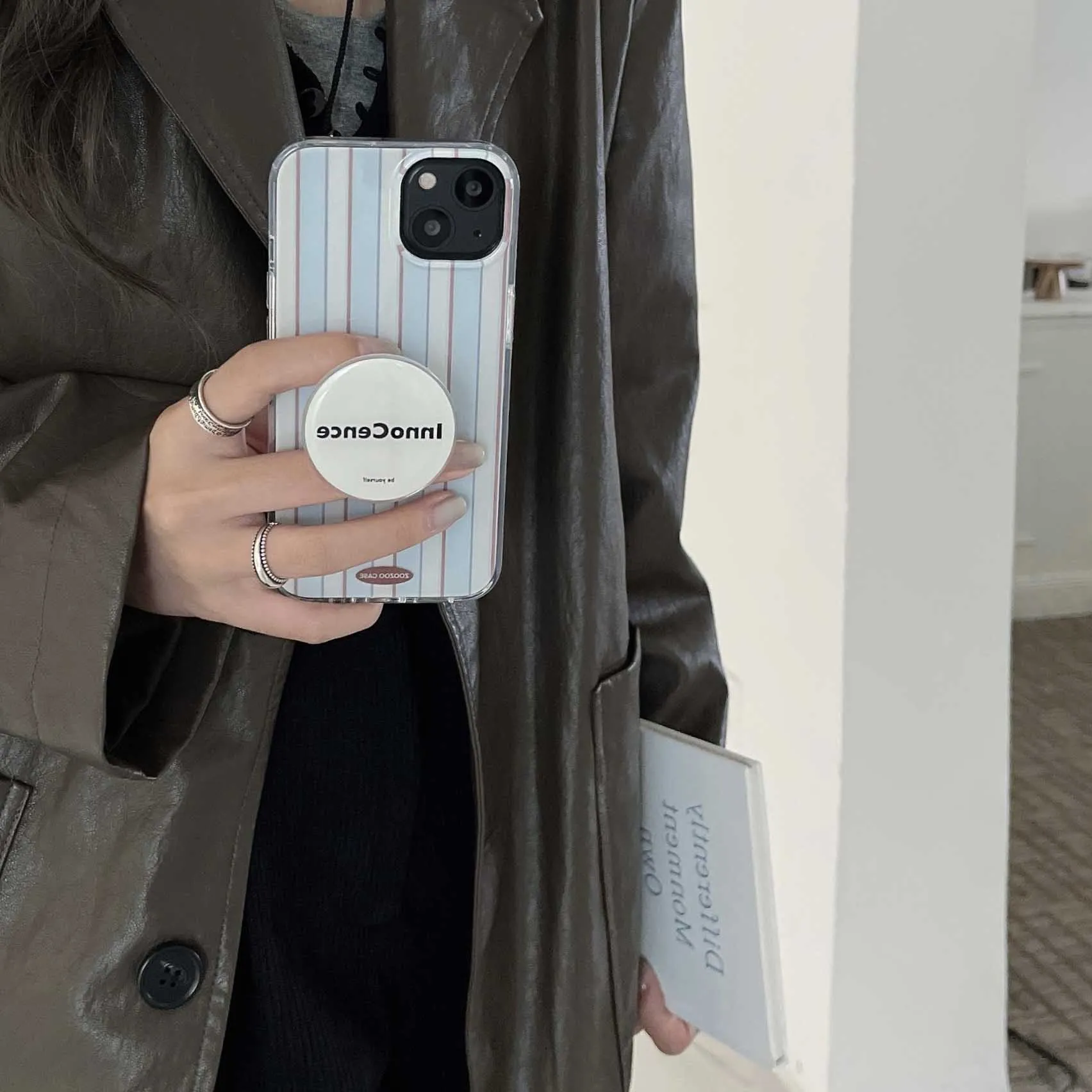 Blue Stripe iPhone Case with Retro Style