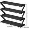 4 Tier Stainless Steel Shoe Rack Organizer, Independent Shoe Cabinet MultiFunctional Entrance Shoe Cabinet Corridor Shoe Cabinet 5