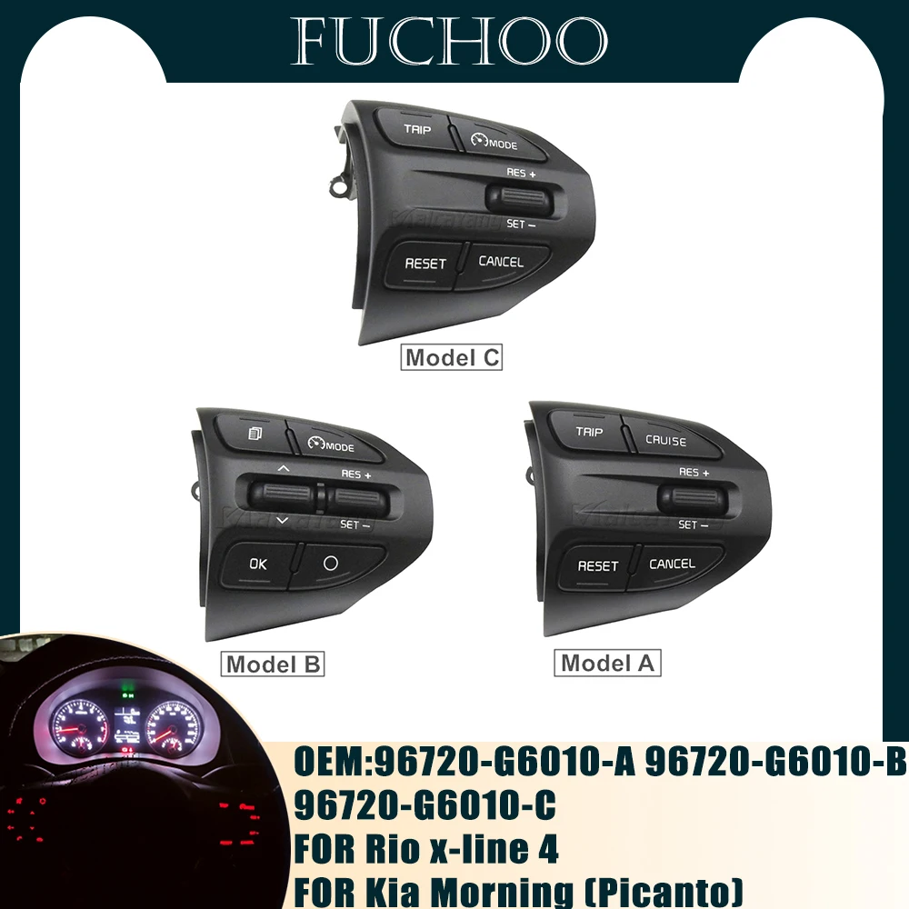 Per Kia K2 Rio 2017-2021 Rio X Line Kia Accessori Per Auto Pulsante Volante Morning Bluetooth Phone Cruise Control Volume