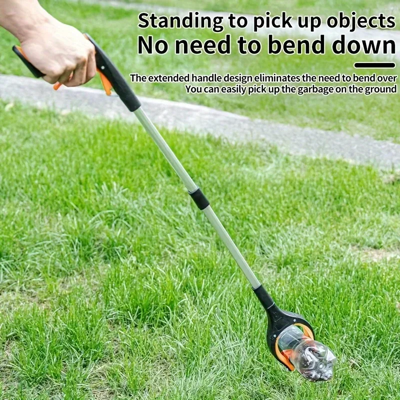 Garbage Picker Gripper 1pc Grabber Reacher Tool Garbage Clip Picking Extended Aluminum Alloy Pliers Sanitary Pickup Cleaning Supplies