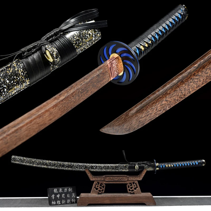 Японская катана 40 дюймов-тренировочный меч Iaido/Iaito Props-Лезвие из бревенчатого палисандра-железная Tsuba модный дизайн лакированная Сая