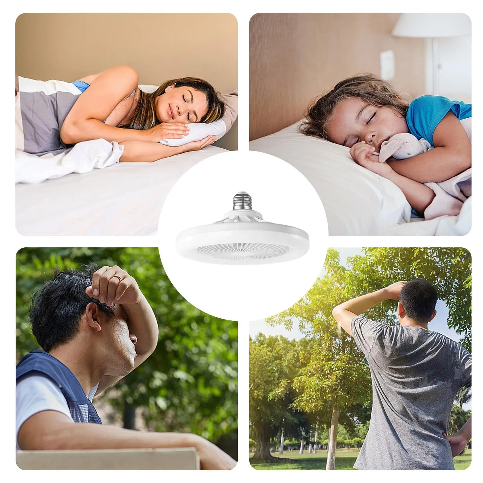 LED Smart fan light 30W AC110V 220V Ceiling Fan With Lighting Intelligent Remote Control E26/E27 Silent For Bedroom Living room 5