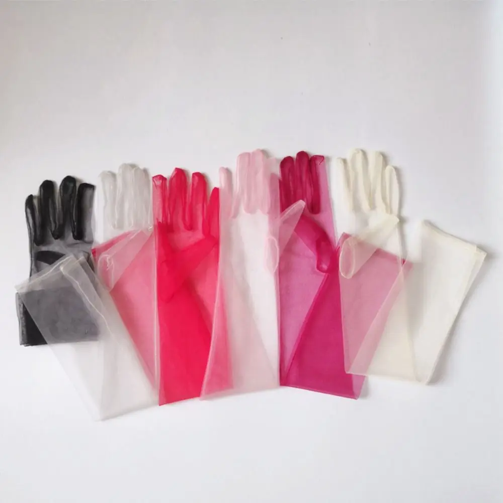 Mesh Transparent Gloves Full Finger Sun Protection