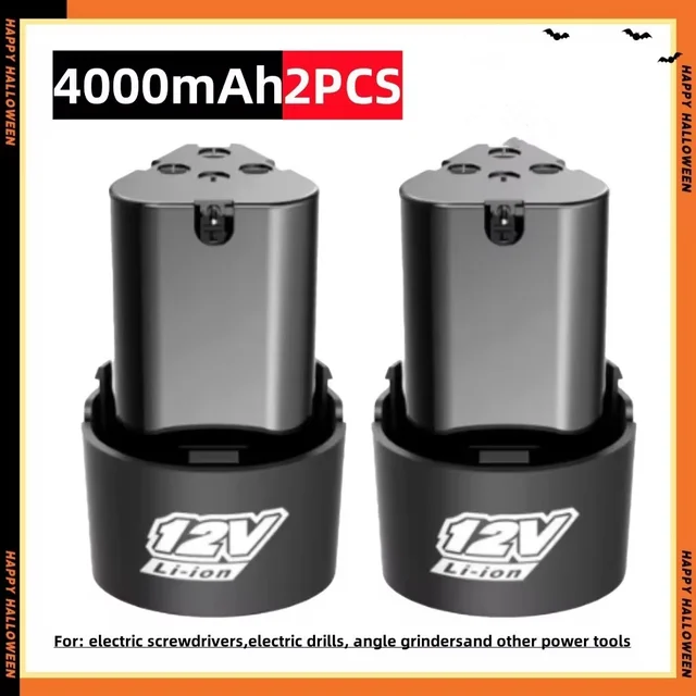 2025 nouvelle batterie lithium-ion rechargeable 4000 mAh-12 V pour tournevis électriques, perceuses, mini meuleuse d'angle outils électriques 1