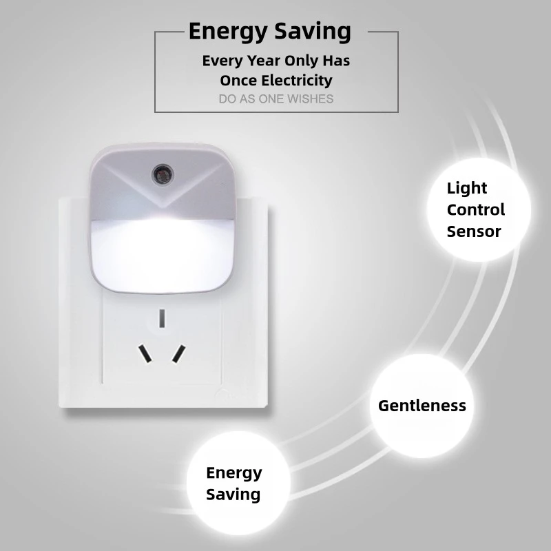 LED ضوء الليل مع محس حركة ضوء الاتحاد الأوروبي الت...