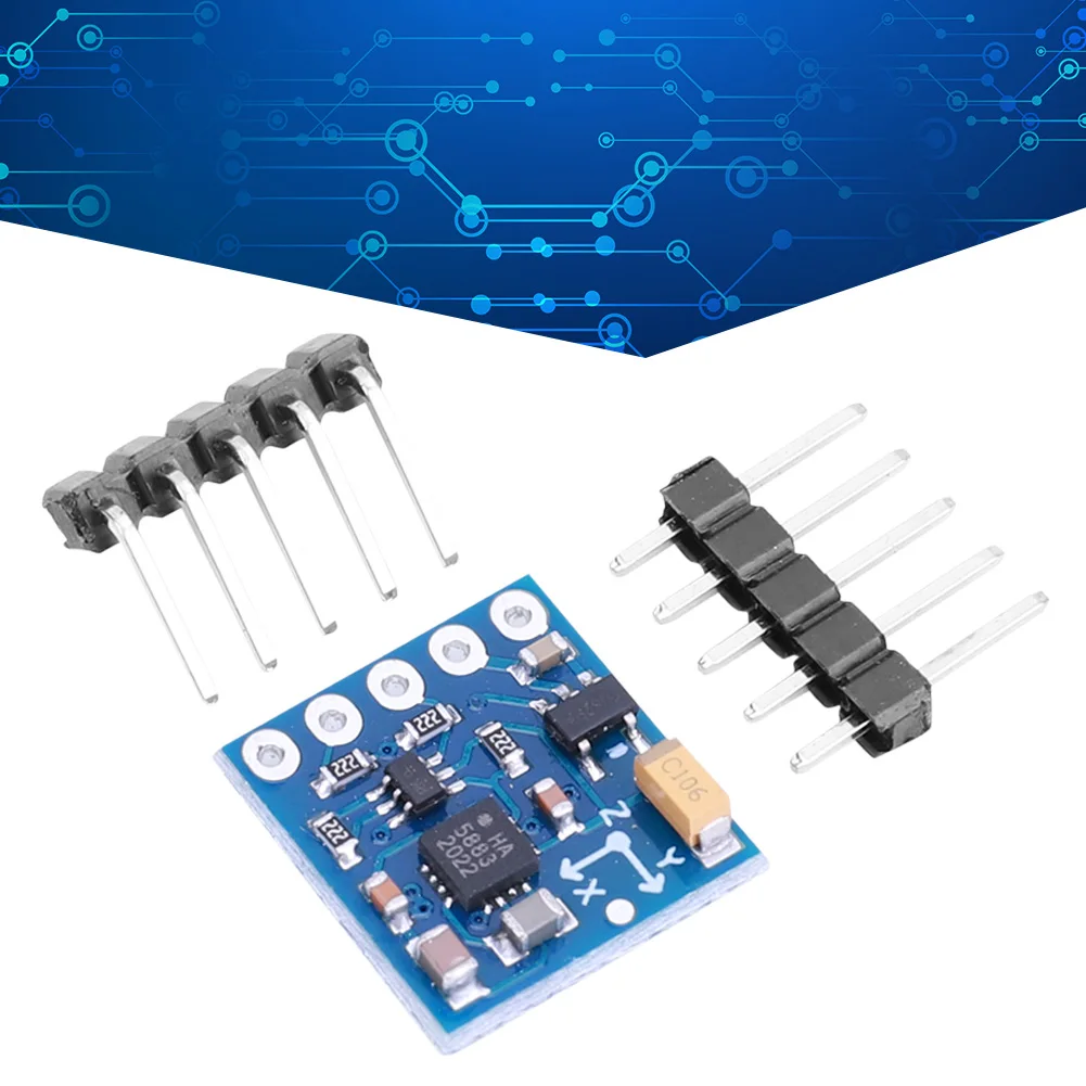 GY-271 Triple Axis Compass Magnetometer Sensor I2C IIC Electronic Compass Magnetic Sensor Module HMC5883L QMC5883L for Arduino