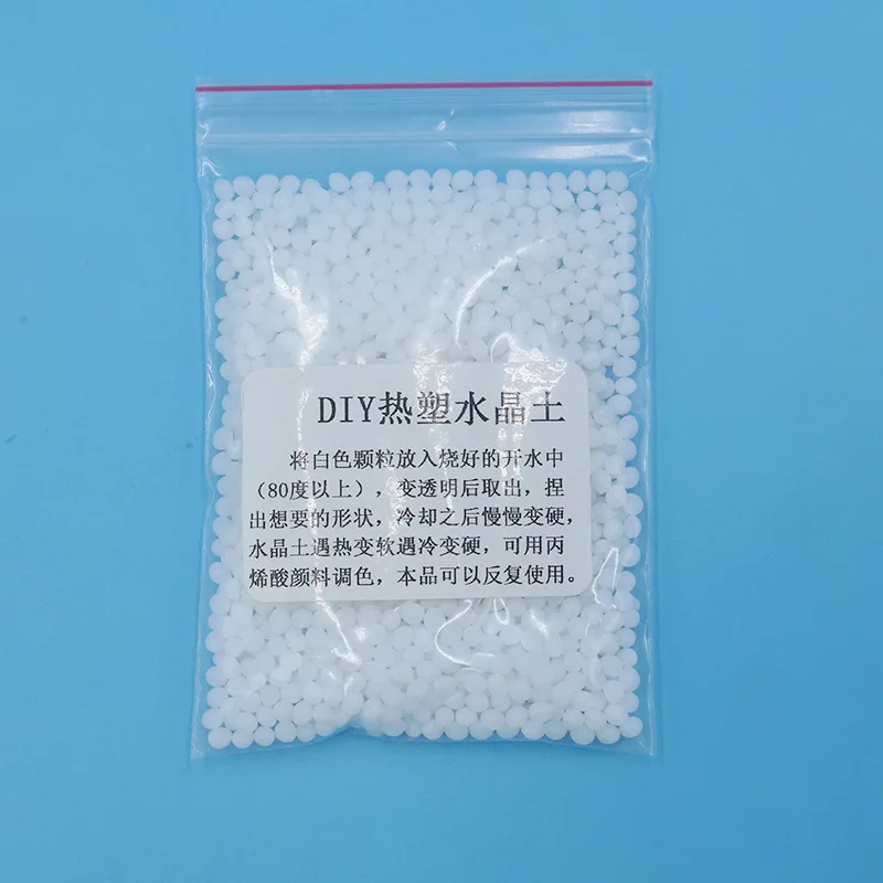 Thermoplastic Pellets 100g Transparent Thermoplastic Crystal Soil PCL Granules